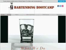 Tablet Screenshot of bartendingbootcamp.com